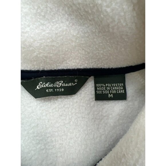 Eddie Bauer Vintage Womens Polartec Pockets Zip Golf Graphic Fleece Vest Sz M - Picture 13 of 16